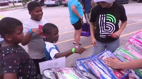 Hundreds receive new backpacks at Big Brothers Big Sisters back-to-school event in Lauderhill